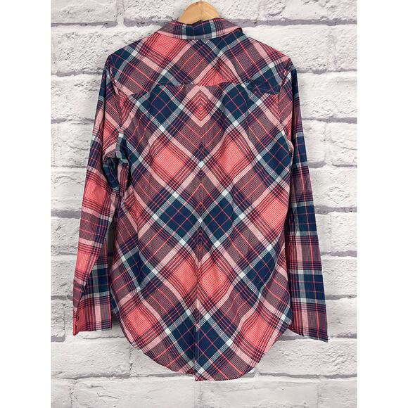 Marmot Women's L Outdoors Western Grunge Gorpcore Plaid Hiking Button-Up Shirt - Picture 4 of 11